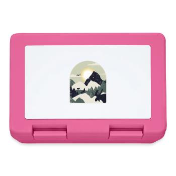 Nature Forest Mountains Hiking - Lunchbox - pink - Front