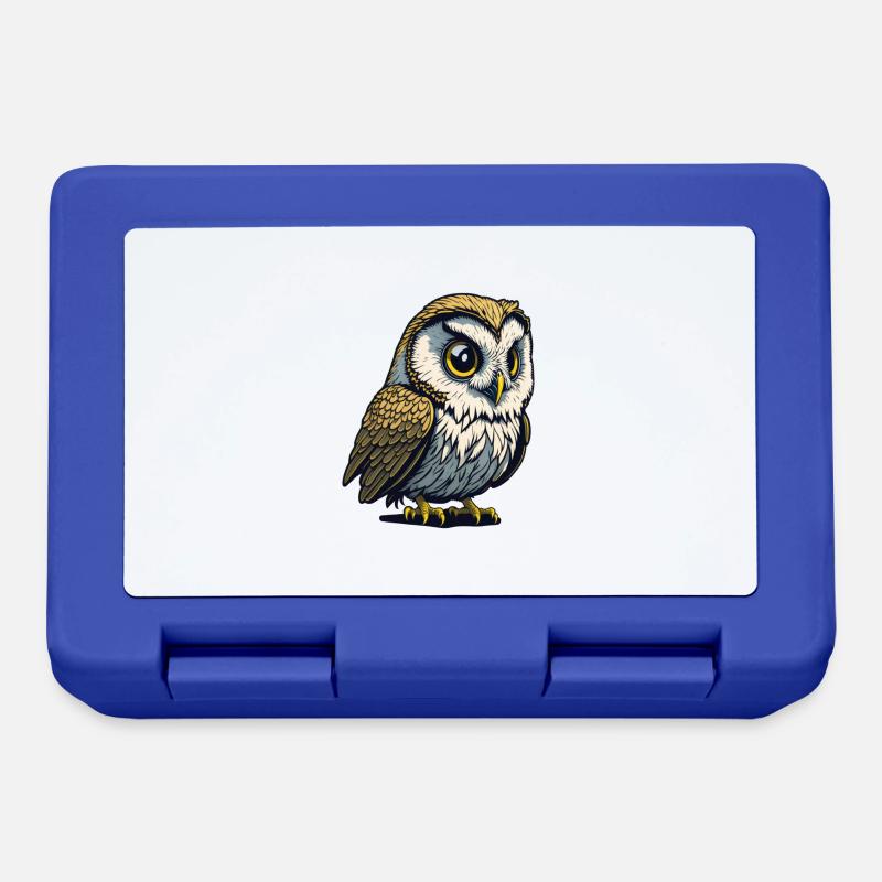 Hibou 2 - Boîte à goûter - bleu royal