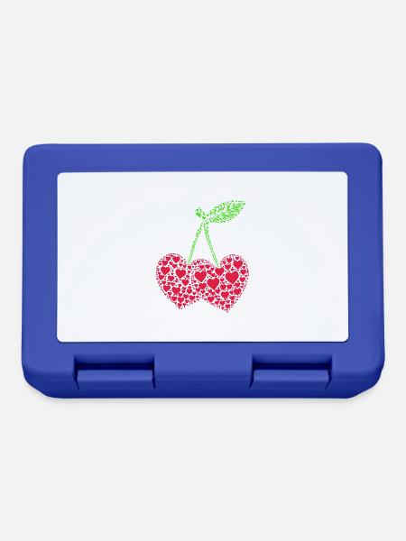 Kirsche Kirschen Früchte Essen - Brotdose - Royalblau