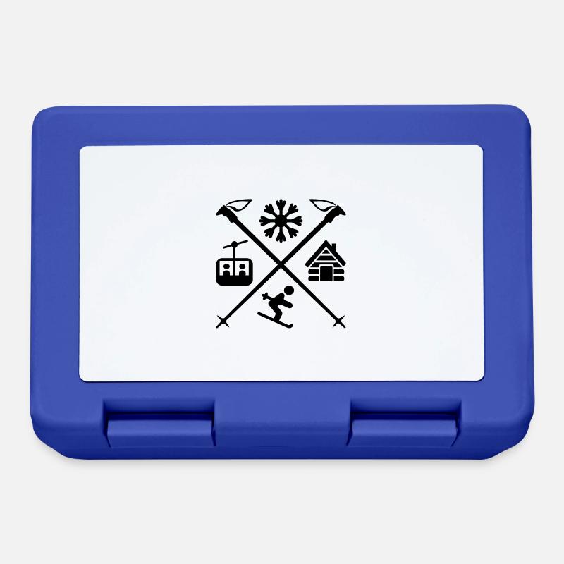 Ski - Brotdose - Royalblau