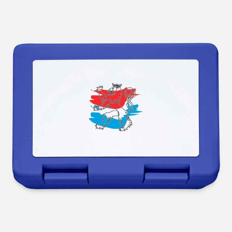Roude Leiw mat Faarw - Brotdose - Royalblau