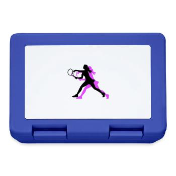 Tennis Spielerin Symbol - Brotdose - Royalblau - Vorne
