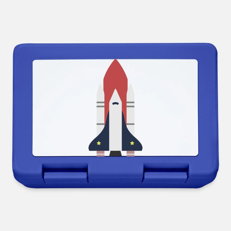 Rakete Weltraum Geschenk Idee - Brotdose - Royalblau