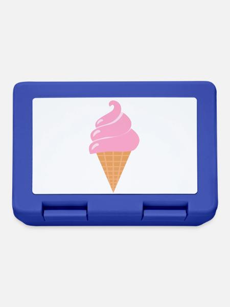 Softeis Eis - Rosa Sommer Eis - Brotdose - Royalblau