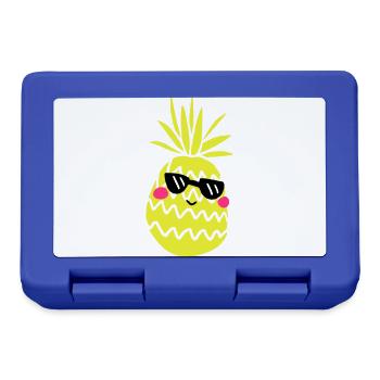 Ananas - Brotdose - Royalblau - Vorne