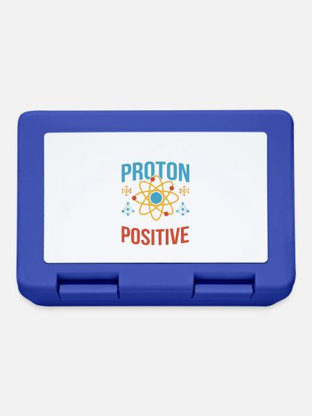 Physik Sei wie ein Atom bleib Positiv Physiker - Brotdose - Royalblau