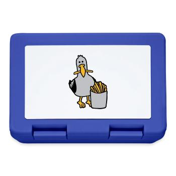 Joyeuses frites volées à la mouette - Boîte à goûter - bleu royal - Devant