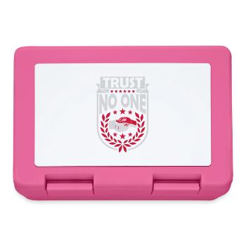 trust no one quote - Lunchbox - pink - Front