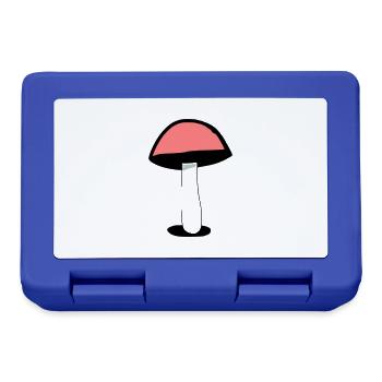 Mushroom Mushrooms Poisonous Mushrooms Mycology Earthy Vector 3 - Lunchbox - royal blue - Front