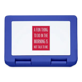 not talk to me - Brotdose - Royalblau - Vorne
