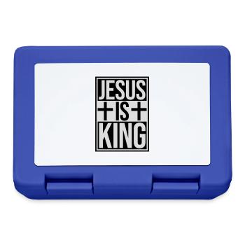 jesus is king Zitat - Brotdose - Royalblau - Vorne