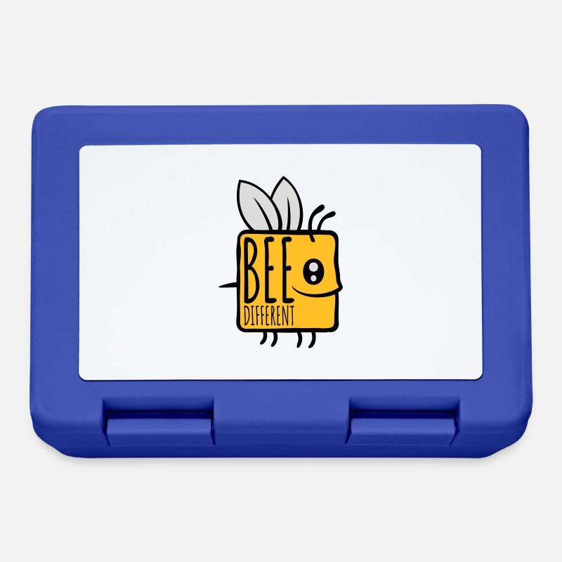 bee different Spruch Zitat - Brotdose - Royalblau