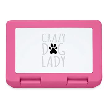 Citation de Crazy Dog Lady - Boîte à goûter - rose - Devant