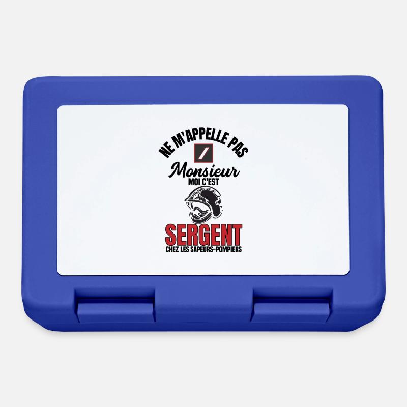 Sergent sapeur pompier - Boîte à goûter - bleu royal