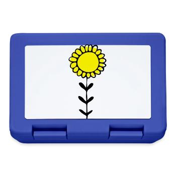 Sonnenblume Illustration - Brotdose - Royalblau - Vorne