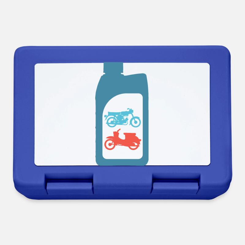 Gasoline mixture two-stroke design Simson DDR Schwalbe S51 - Lunchbox - royal blue