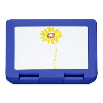Sunflower Pup Emblem - Lunchbox - royal blue - Front