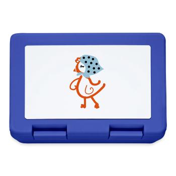 Poule Poulet au foulard bleu - Boîte à goûter - bleu royal - Devant
