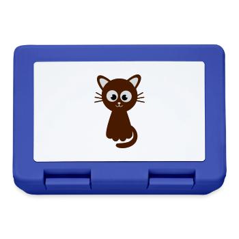 Funny sweet cat - Brotdose - Royalblau - Vorne