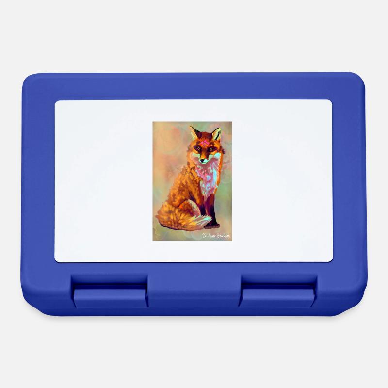 Fuchs Poster - Brotdose - Royalblau