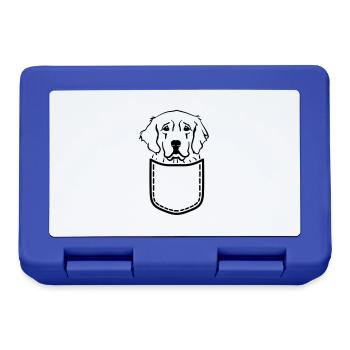 Golden Retriever - Lunchbox - royal blue - Front