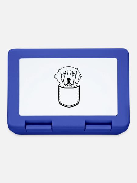 Golden Retriever - Brotdose - Royalblau