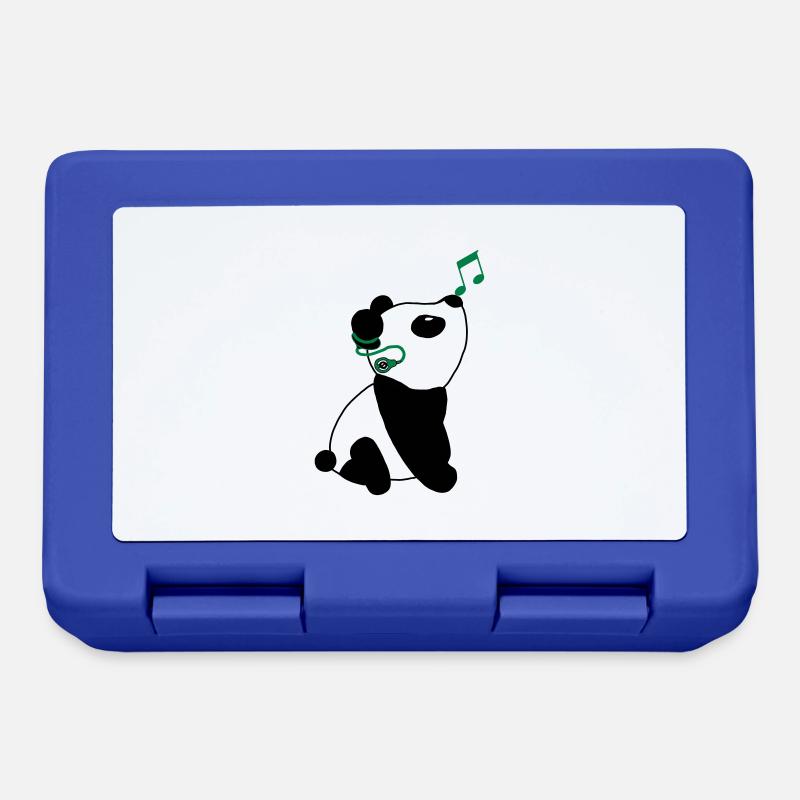 Panda with cochlear implant - Lunchbox - royal blue
