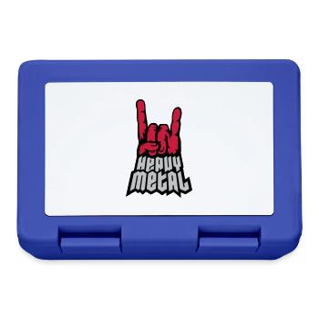 Heavy Metal Logo Hand Signal - Lunchbox - royal blue - Front
