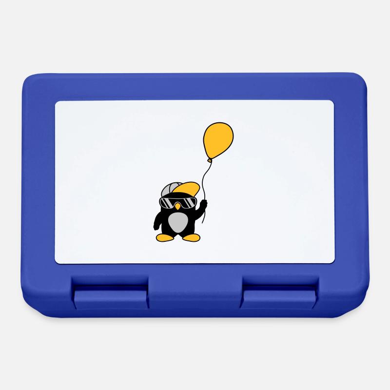 Luftballon cooler Pinguin Mütze - Brotdose - Royalblau