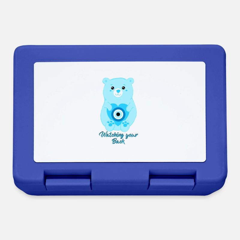 Evil Eye Protective Bear - Lunchbox - royal blue