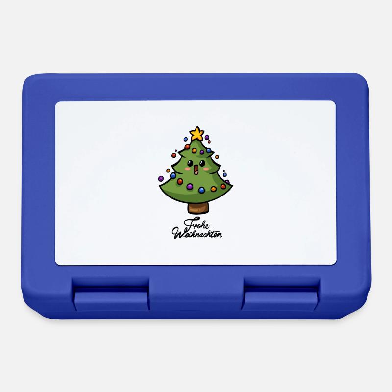 Weihnachtsbaum - Brotdose - Royalblau