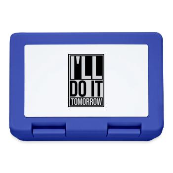 do it tomorrow quote - Lunchbox - royal blue - Front