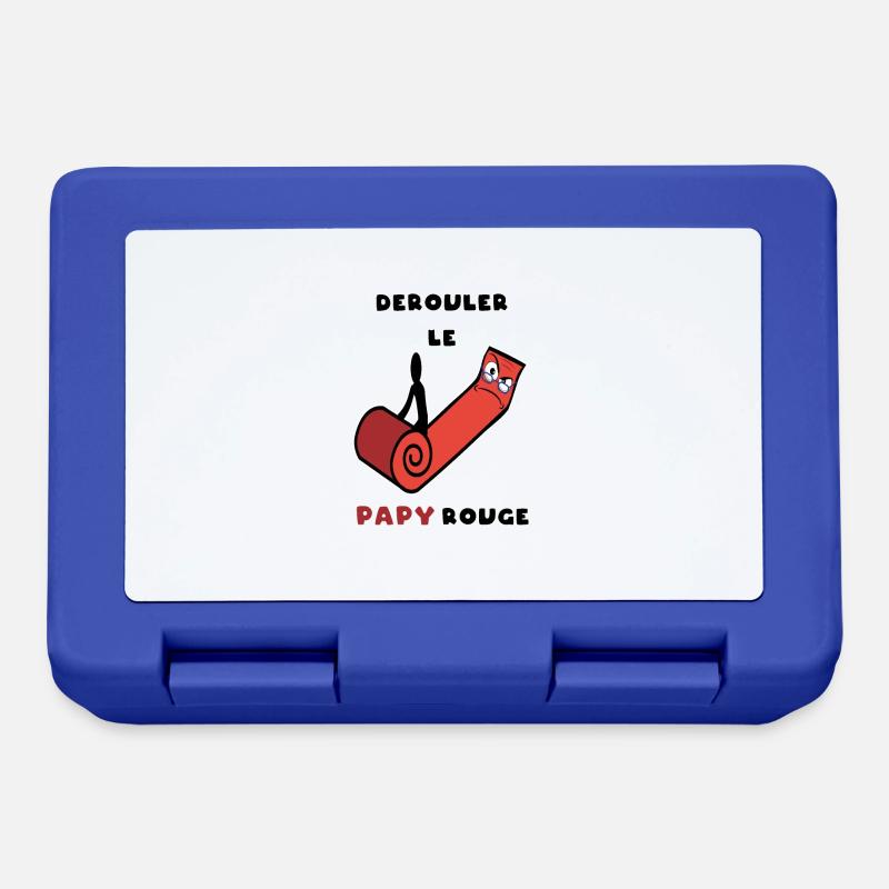 «Tapis papy» cadeau papy humour - Boîte à goûter - bleu royal
