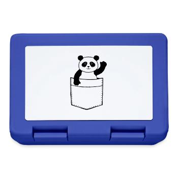 Voyage Chest Poche Panda Ours Vagues Amicales - Boîte à goûter - bleu royal - Devant