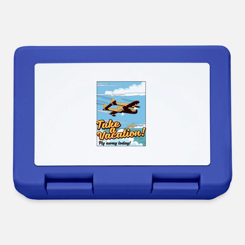 Take a Vacation! Fly away today! - Lunchbox - royal blue
