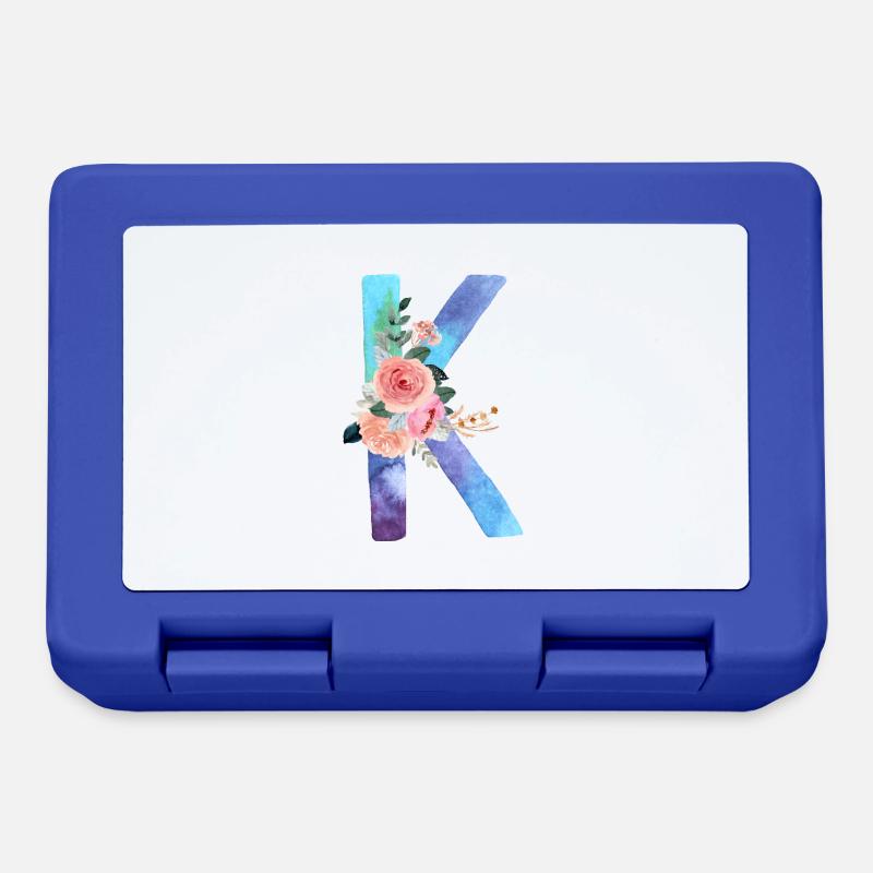 Buchstabe K Aquarell - Brotdose - Royalblau
