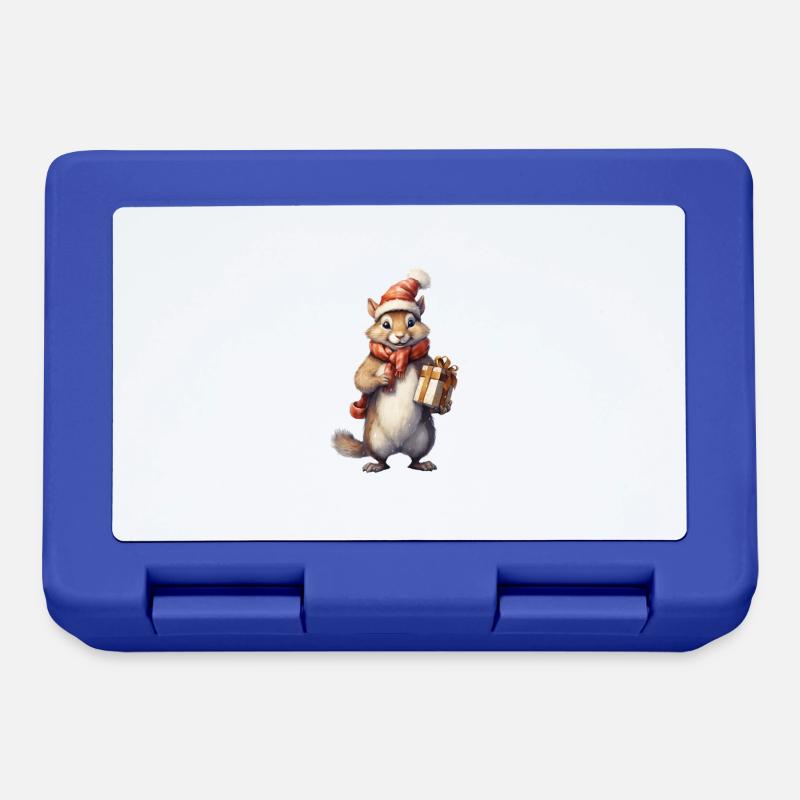 Christmas Squirrel4 - Lunchbox - royal blue