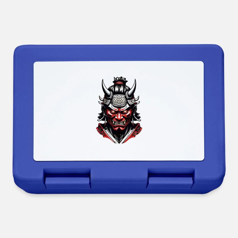Samurai-Krieger - Japan - Dämon - Brotdose - Royalblau