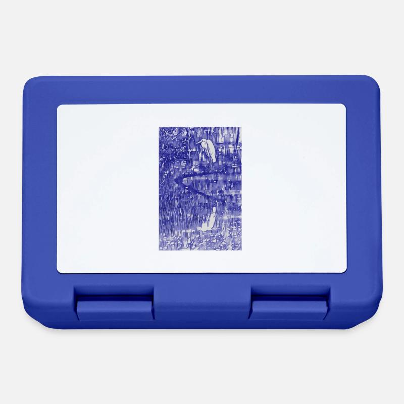 Great egret - Lunchbox - royal blue