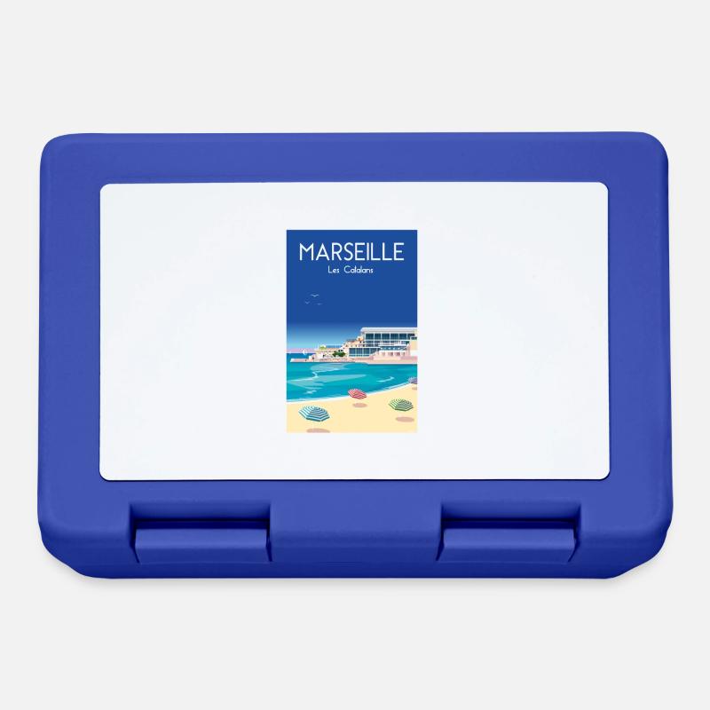 MARSEILLE LES CATALANS - Boîte à goûter - bleu royal