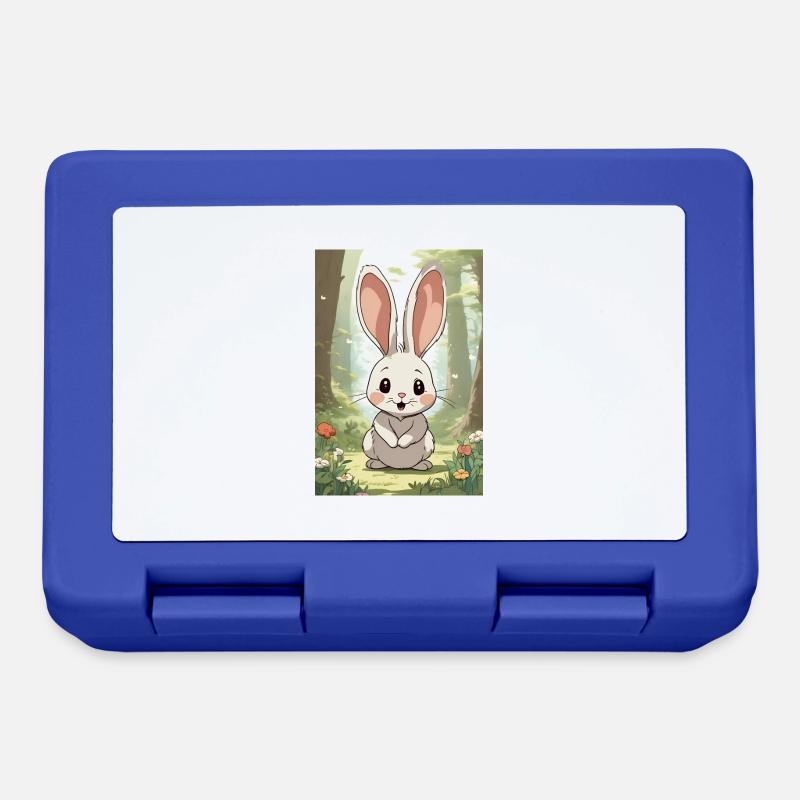 Lapin de dessin animé - Boîte à goûter - bleu royal