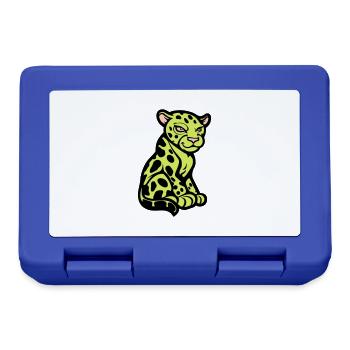 Cheetah Animal Comic - Lunchbox - royal blue - Front