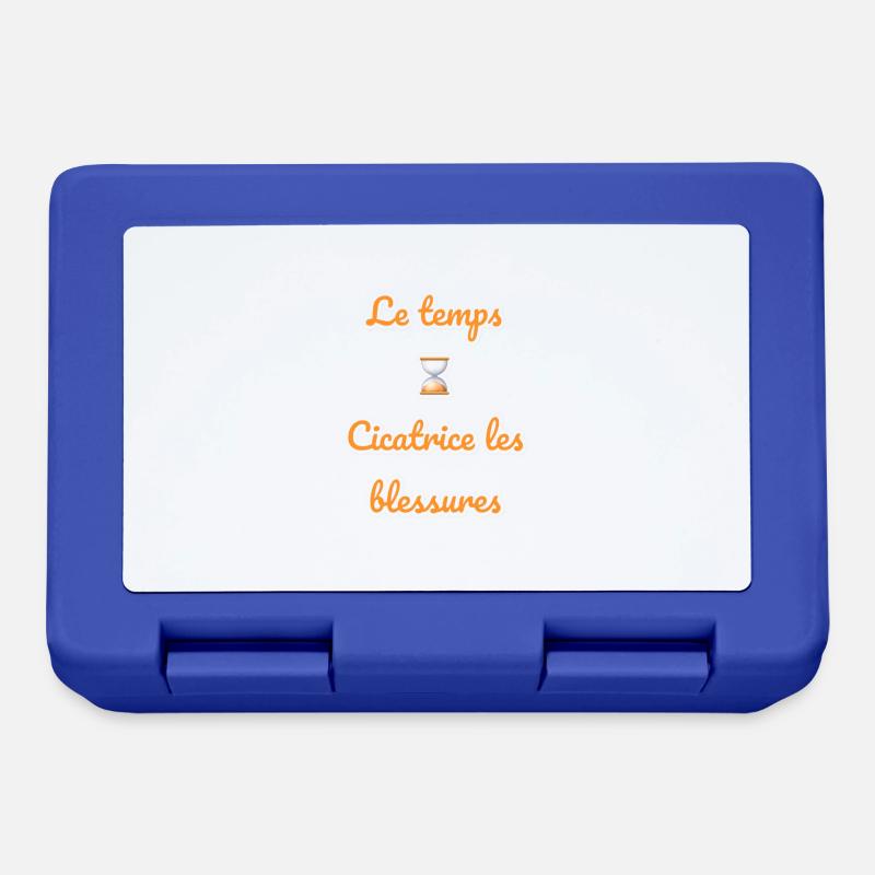 Le temps - Boîte à goûter - bleu royal