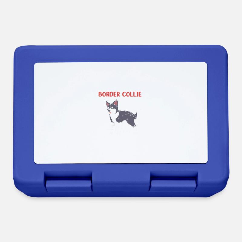 Border Collie - Boîte à goûter - bleu royal