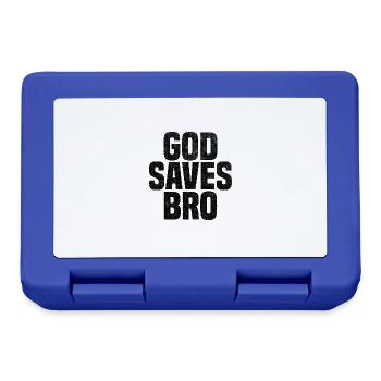 God Saves Bro Vintage - Brotdose - Royalblau - Vorne