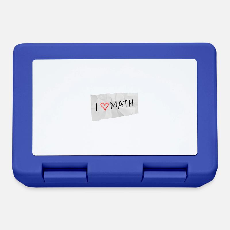 I love math - Lunchbox - royal blue