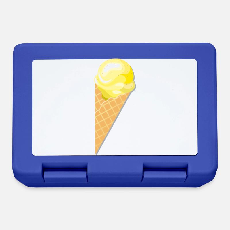 Kugel Vanille Eis Geschenk Idee - Brotdose - Royalblau