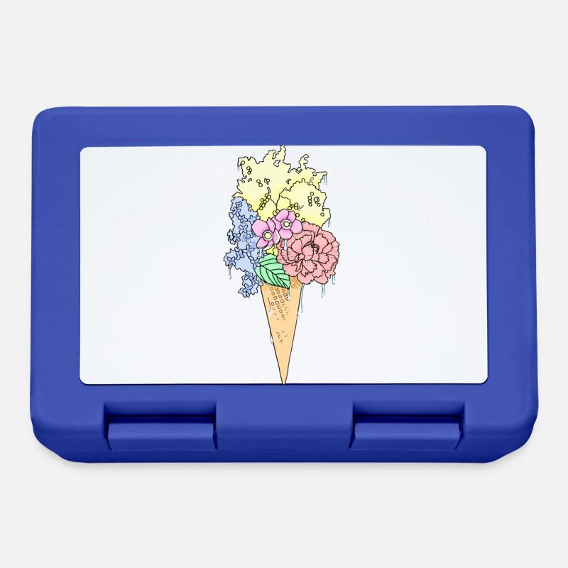 Blumeneis - Brotdose - Royalblau