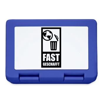 fast geschafft - Brotdose - Royalblau - Vorne