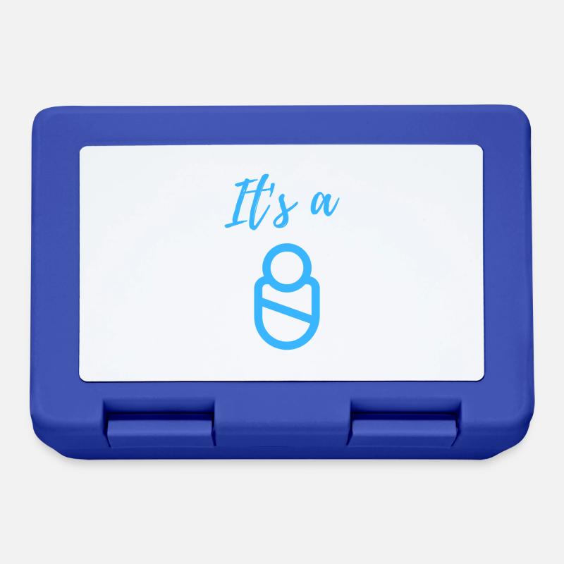 Annonce de bébé - Garçon - Grossesse - Boîte à goûter - bleu royal